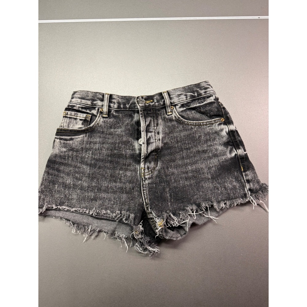 PacSun Distressed Black Wash Denim Jean Shorts